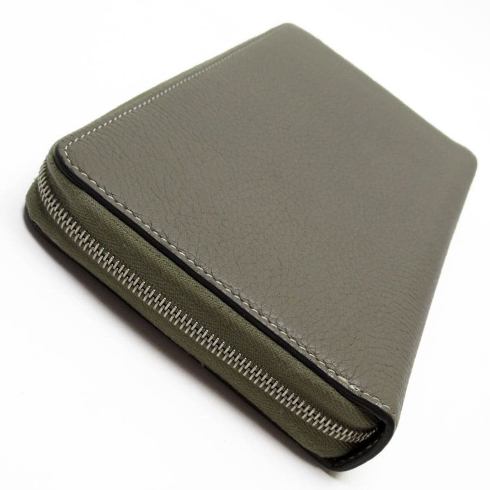 Celine Zip Around Multi Function Wallet Greige Le… - image 2